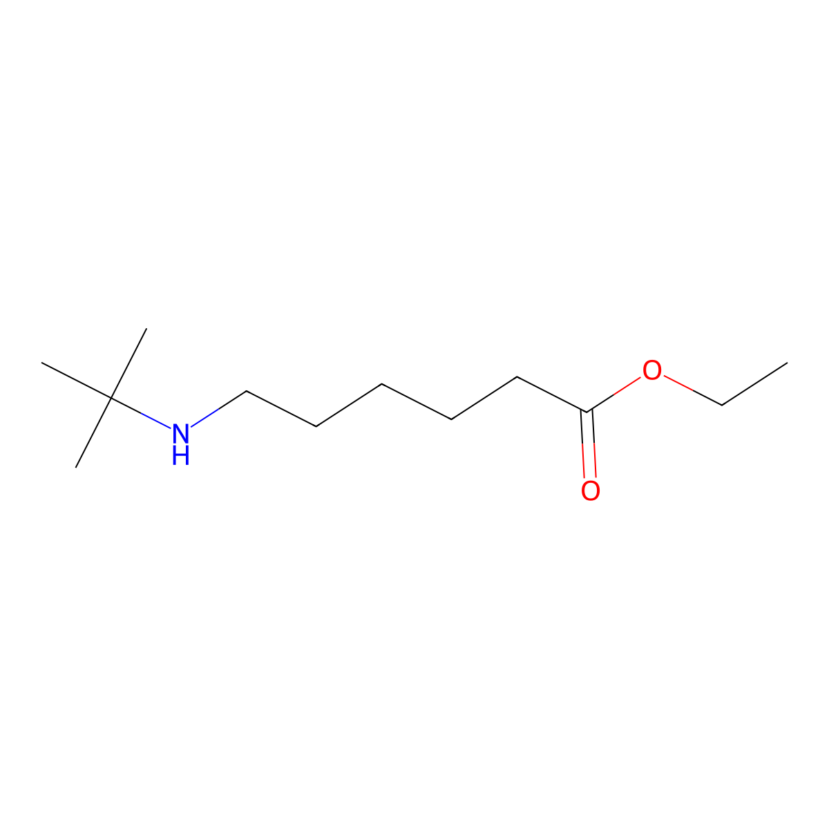 Ethyl 6-(tert-butylamino)hexanoate molecular structure, CAS 71454-73-4