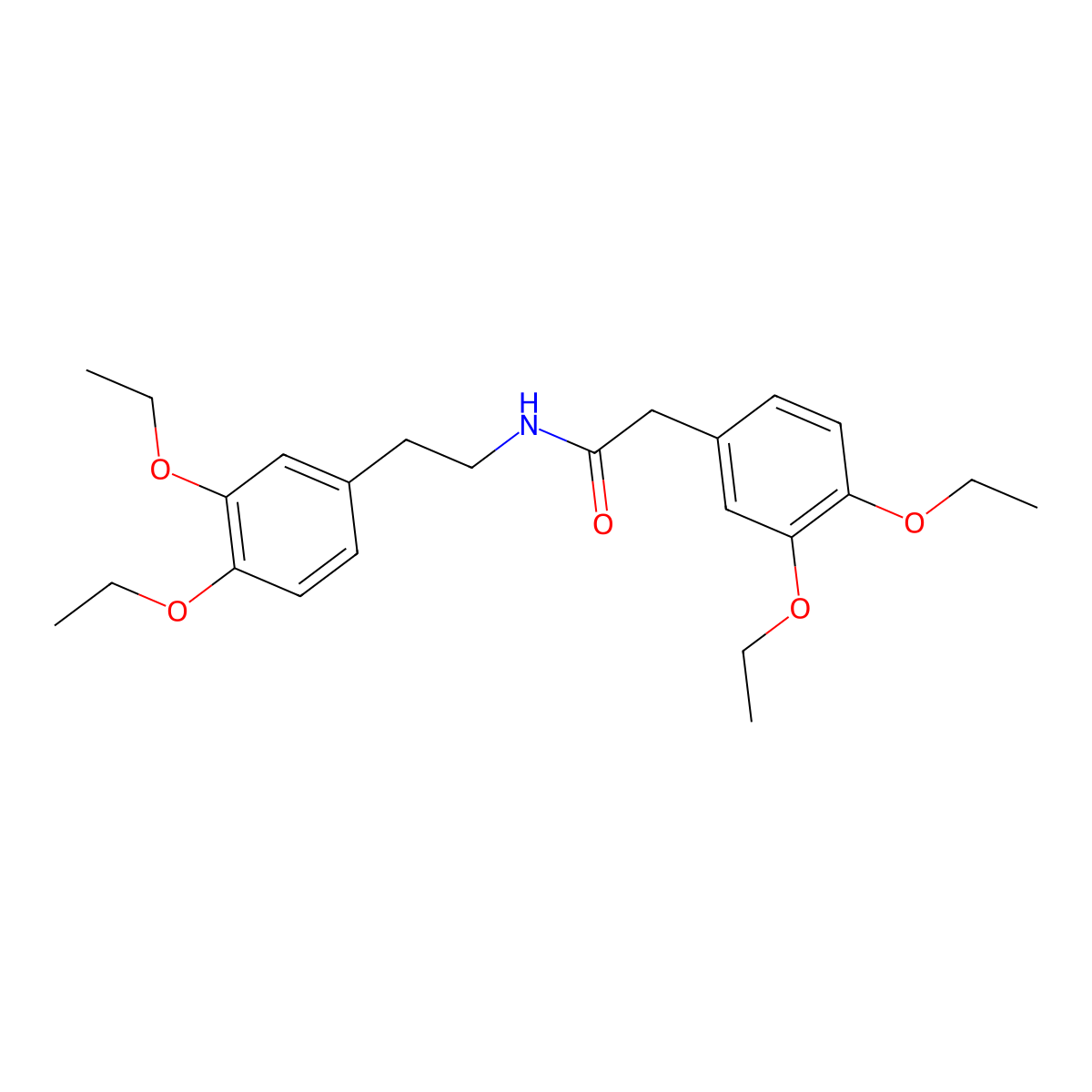 N-(2-(3,4-Diethoxyphenyl)ethyl)-2-(3,4-diethoxyphenyl)acetamide molecular structure, CAS 71457-14-2