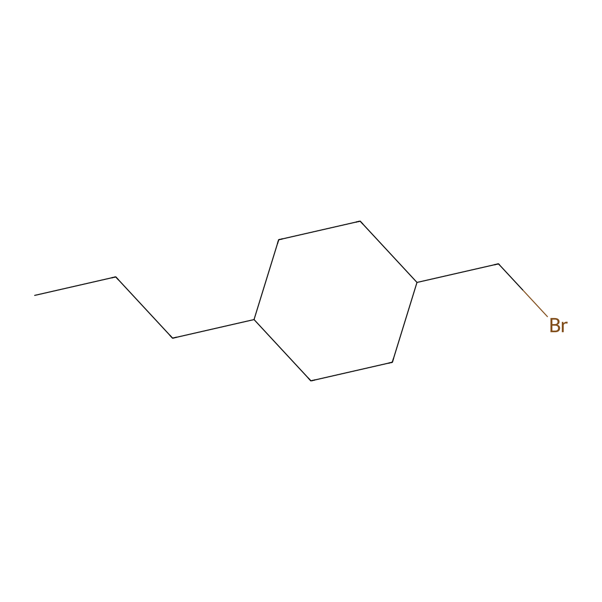 1-(Bromomethyl)-4-propyl-trans-cyclohexane molecular structure, CAS 71458-12-3