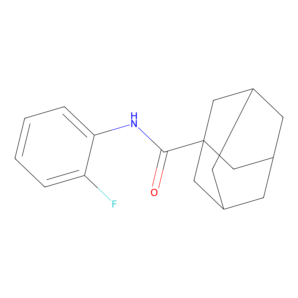 N-(2-fluorophenyl)adamantane-1-carboxamide molecular structure, CAS 71458-43-0