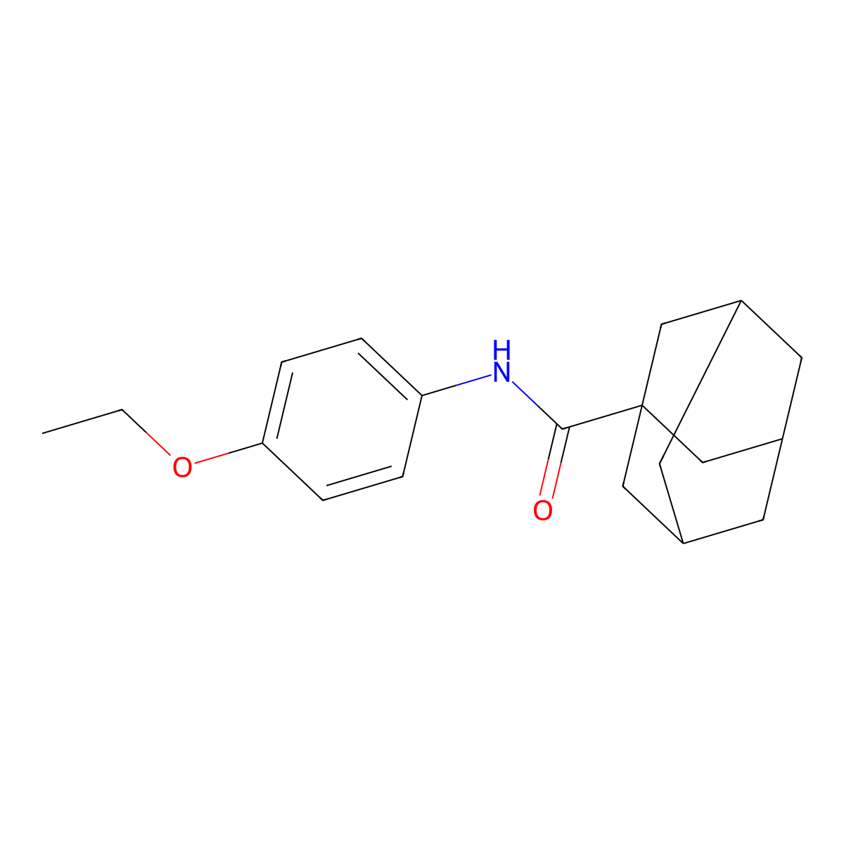 N-(4-ethoxyphenyl)adamantane-1-carboxamide molecular structure, CAS 71458-44-1