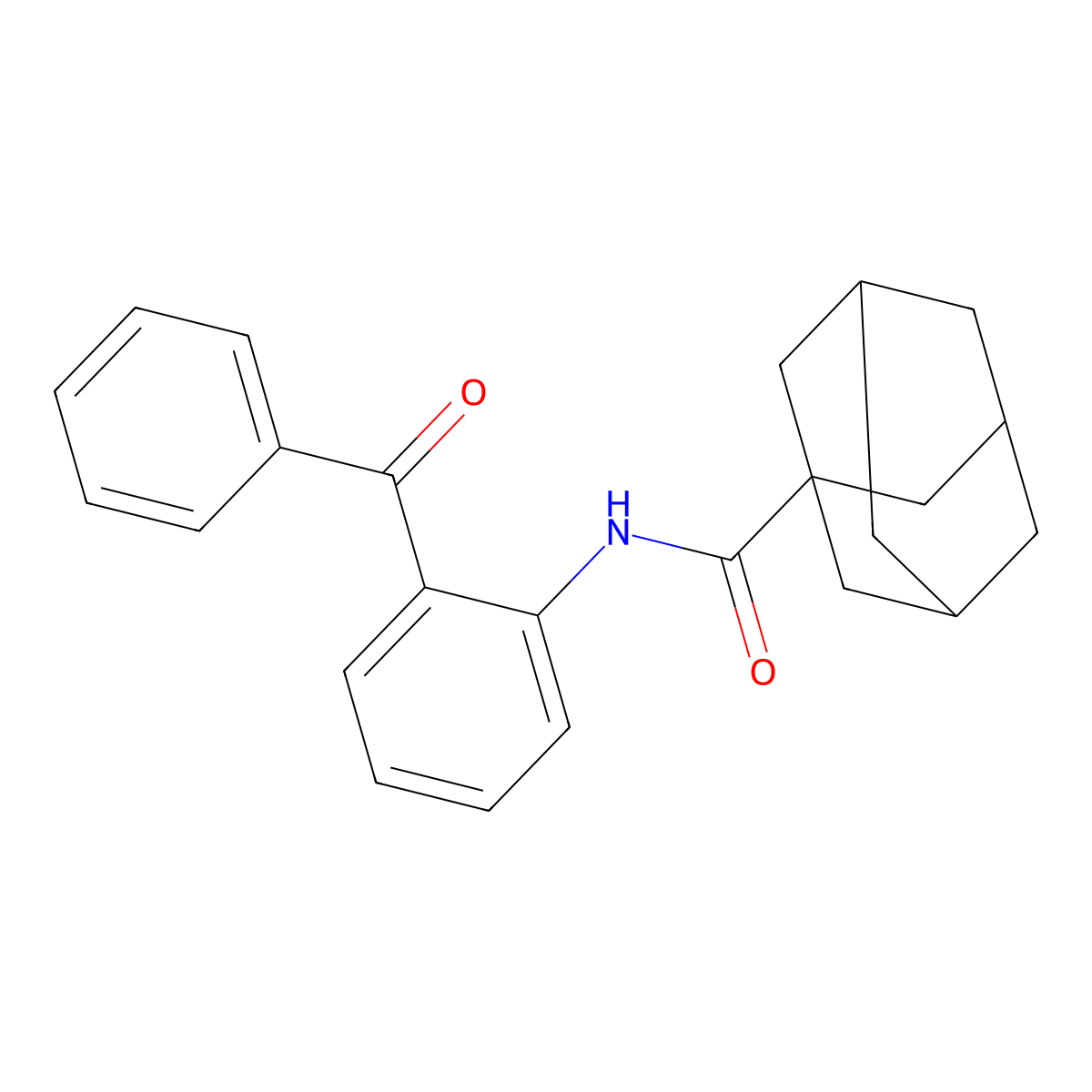 N-(2-benzoylphenyl)adamantane-1-carboxamide molecular structure, CAS 71458-45-2