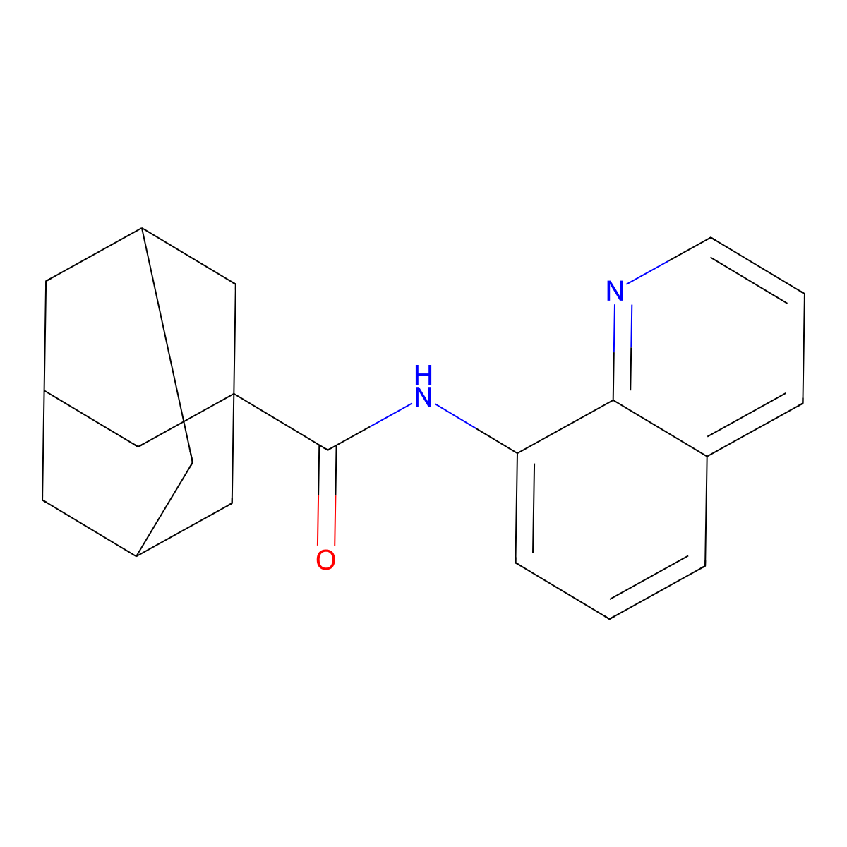 N-quinolin-8-yladamantane-1-carboxamide molecular structure, CAS 71458-47-4