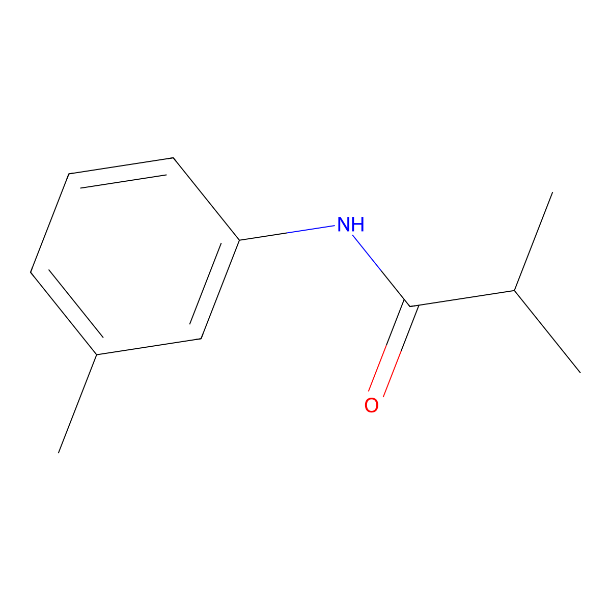 2-methyl-N-(3-methylphenyl)propanamide molecular structure, CAS 7146-00-1