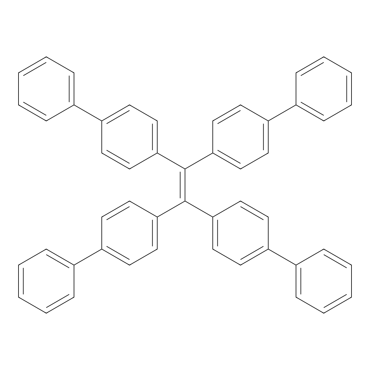 1-Phenyl-4-[1,2,2-tris(4-phenylphenyl)ethenyl]benzene molecular structure, CAS 7146-38-5