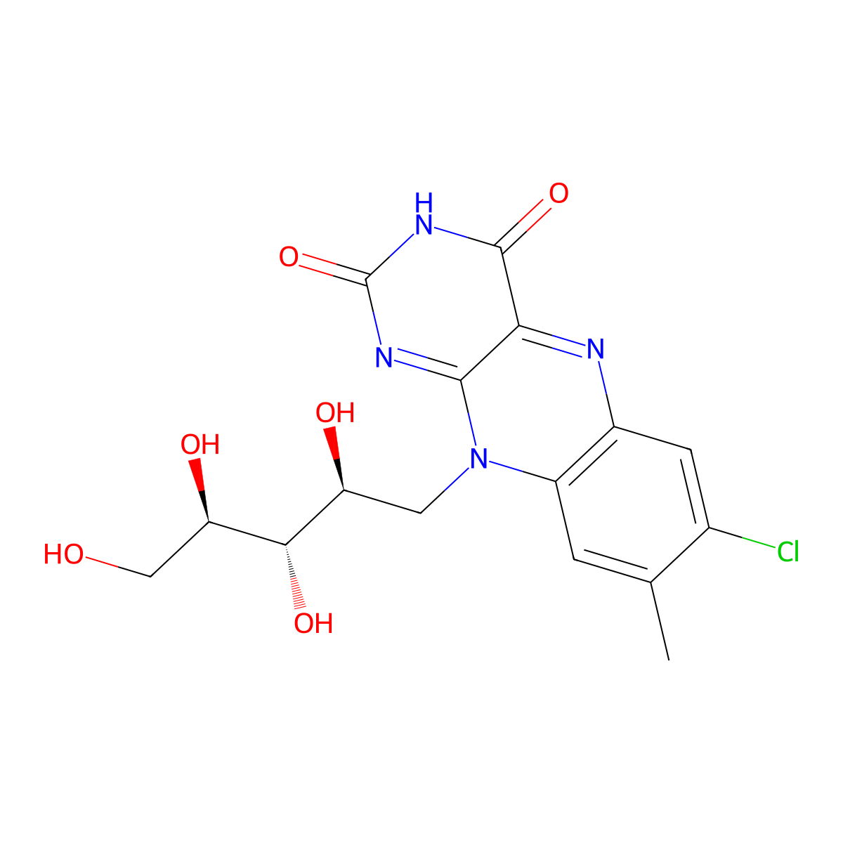7-Chloro-7-demethylriboflavin molecular structure, CAS 7146-48-7