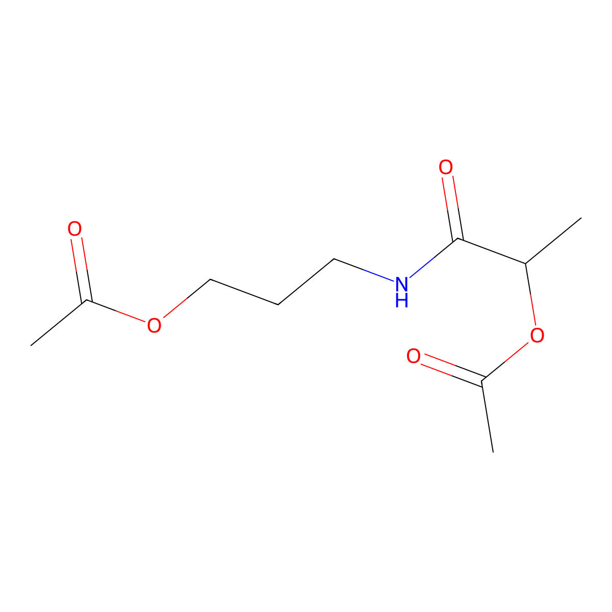 3-{[2-(Acetyloxy)propanoyl]amino}propyl acetate molecular structure, CAS 7146-55-6