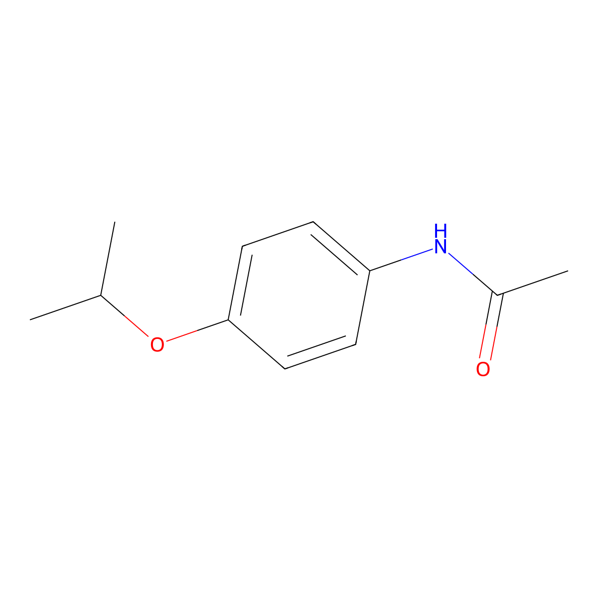 4'-Isopropoxyacetanilide molecular structure, CAS 7146-61-4