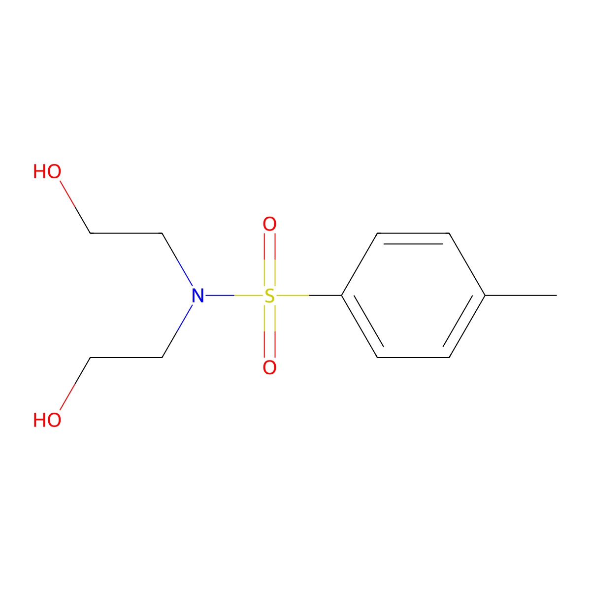 N,N-Bis(2-hydroxyethyl)-4-methylbenzenesulfonamide molecular structure, CAS 7146-67-0