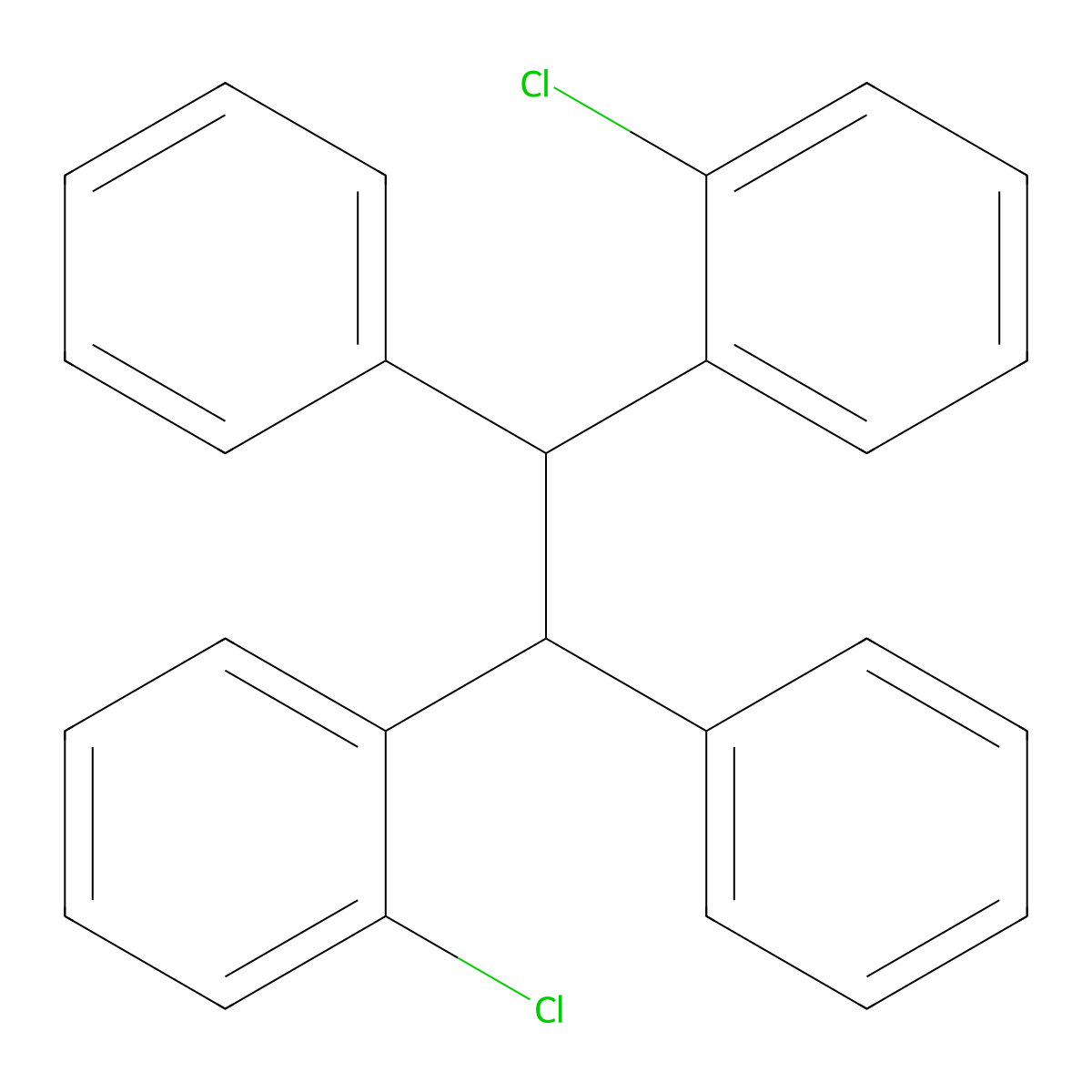 Ethane, 1,2-bis(o-chlorophenyl)-1,2-diphenyl- molecular structure, CAS 7146-88-5