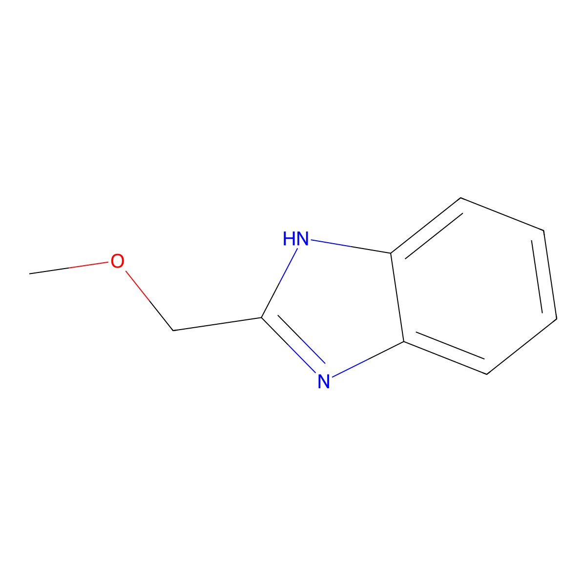 2-(methoxymethyl)-1H-benzimidazole molecular structure, CAS 7146-97-6