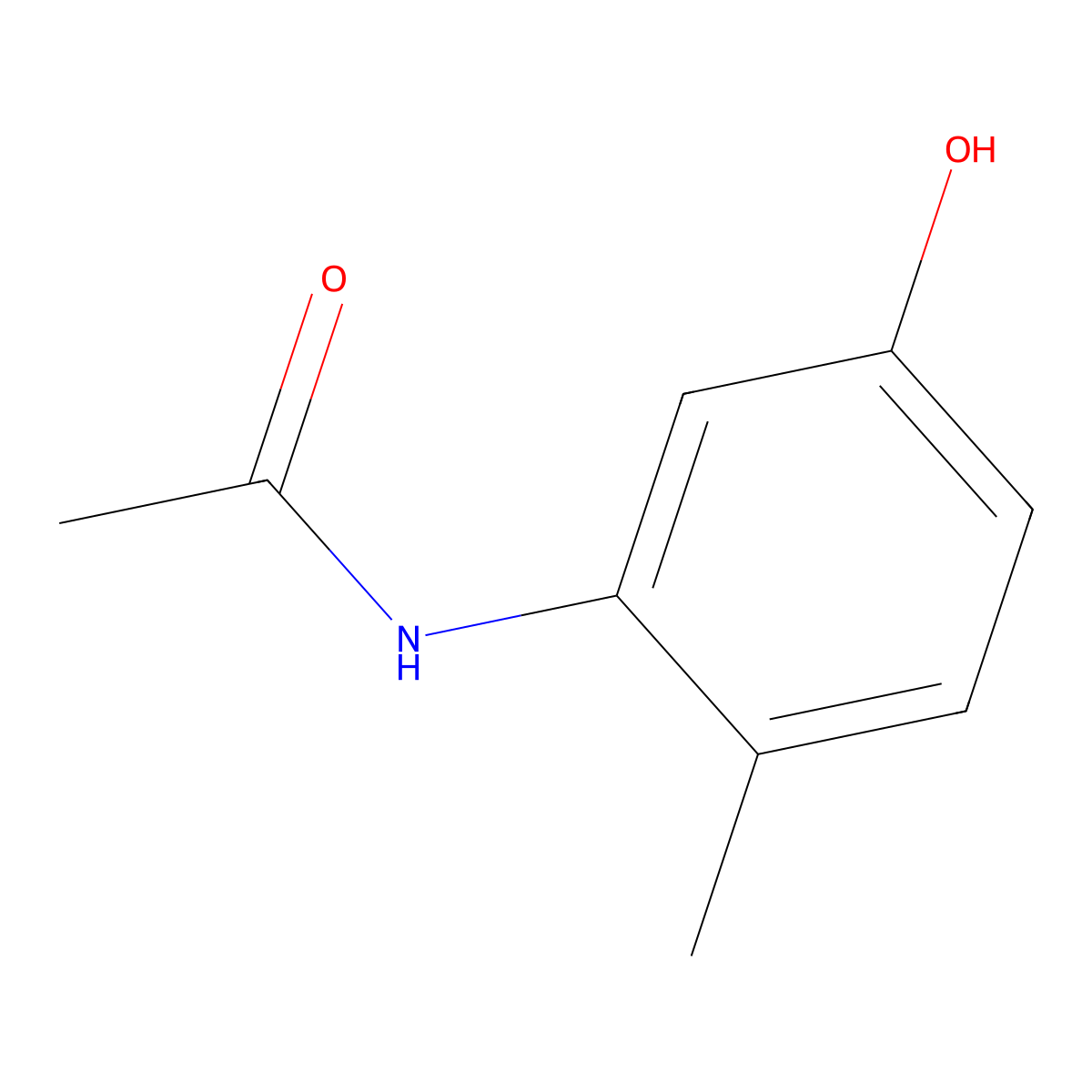 N-(5-hydroxy-2-methylphenyl)acetamide molecular structure, CAS 71463-40-6