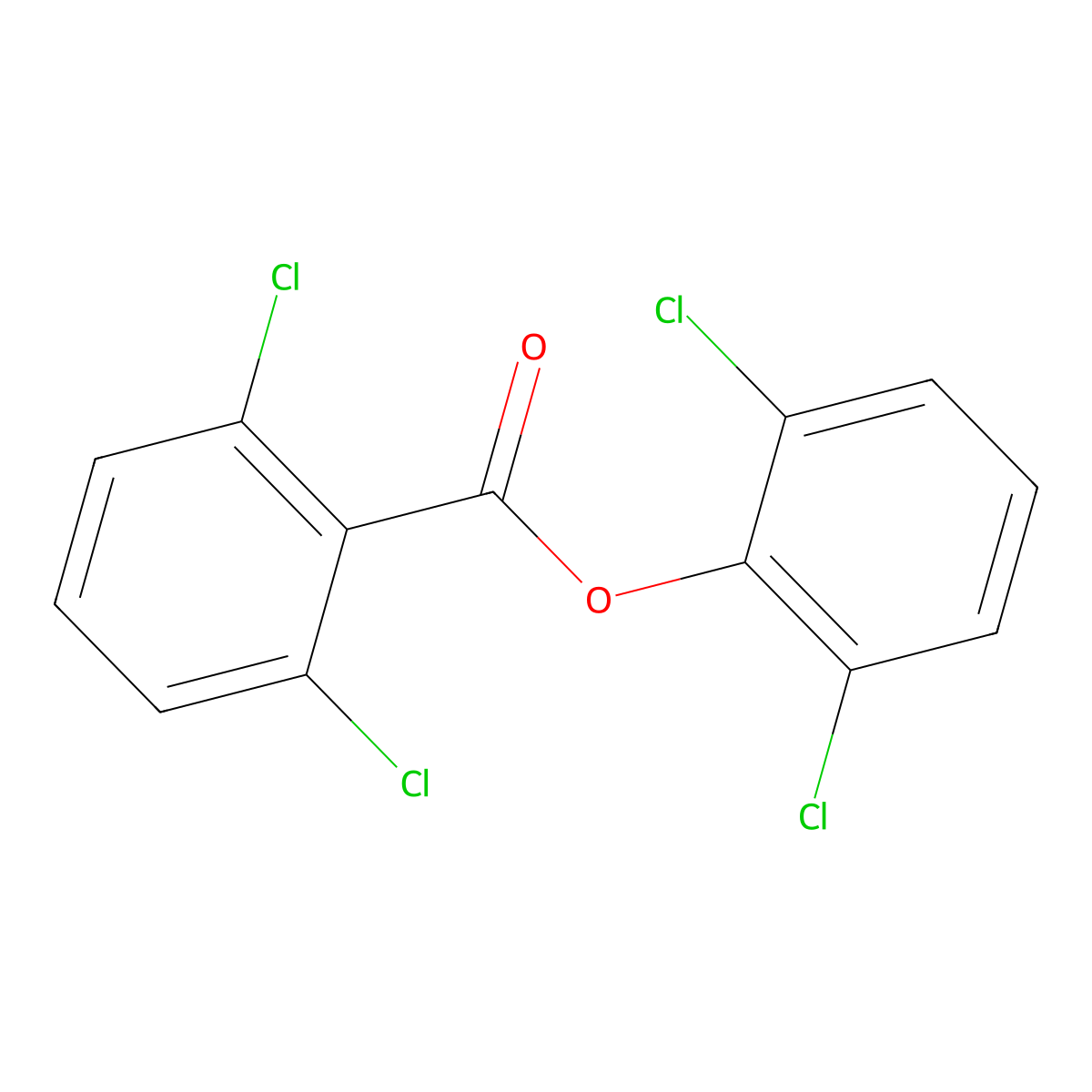 2,6-Dichlorophenyl 2,6-dichlorobenzoate molecular structure, CAS 71463-49-5