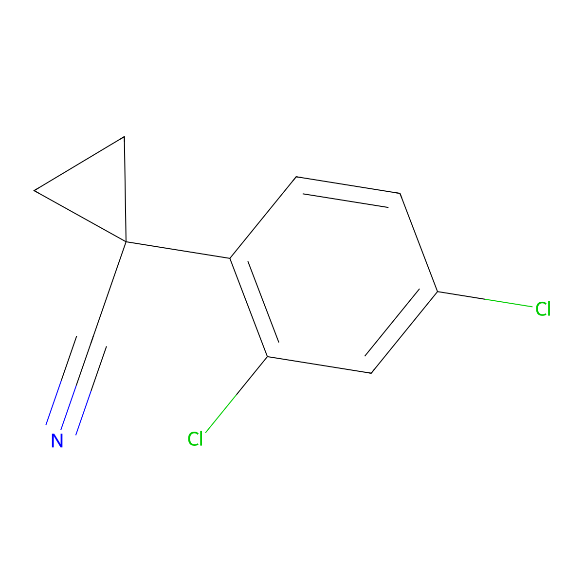 1-(2,4-Dichlorophenyl)cyclopropanecarbonitrile molecular structure, CAS 71463-55-3