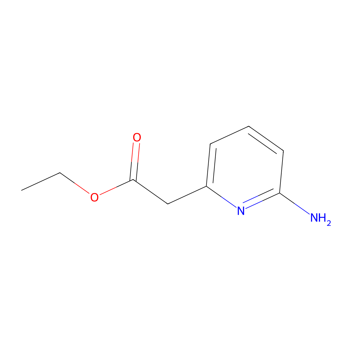 Ethyl (6-aminopyridin-2-yl)acetate molecular structure, CAS 71469-82-4