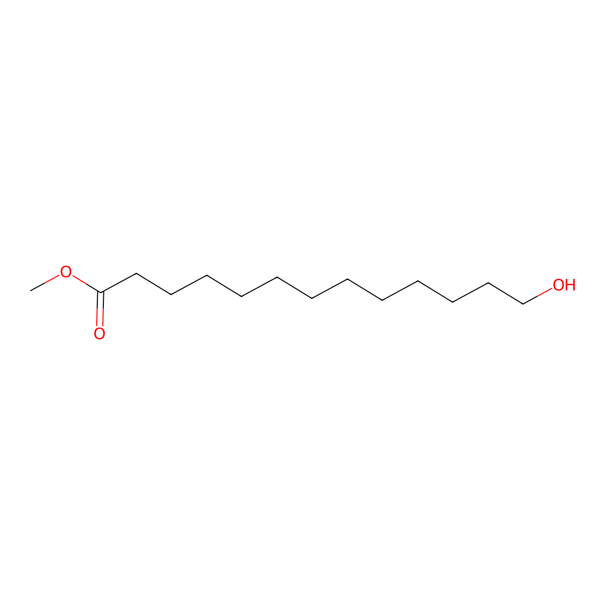 Methyl 13-hydroxytridecanoate molecular structure, CAS 7147-29-7