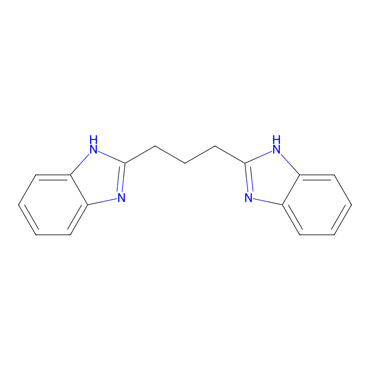 2,2'-(Propane-1,3-diyl)bis(1H-benzimidazole) molecular structure, CAS 7147-66-2
