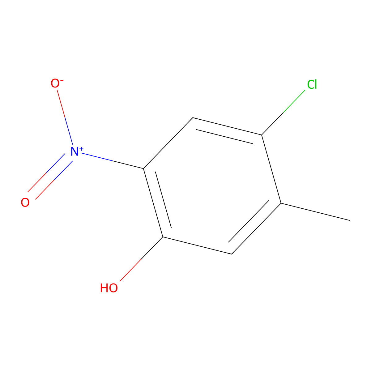 4-Chloro-5-methyl-2-nitrophenol molecular structure, CAS 7147-89-9