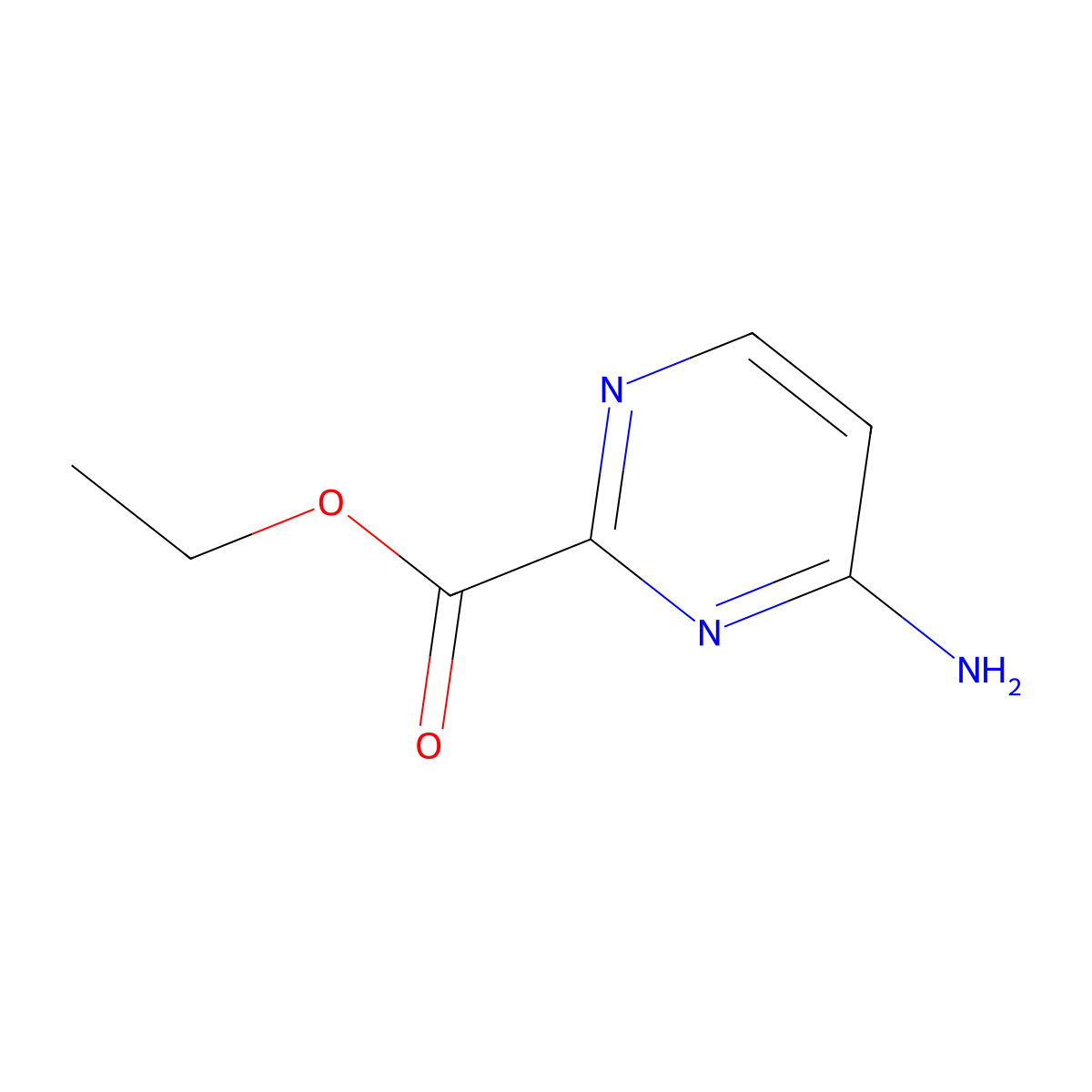 Ethyl 4-aminopyrimidine-2-carboxylate molecular structure, CAS 71470-41-2