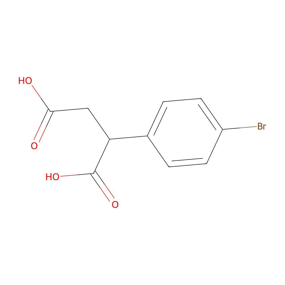 2-(4-Bromophenyl)butanedioic acid molecular structure, CAS 71471-40-4