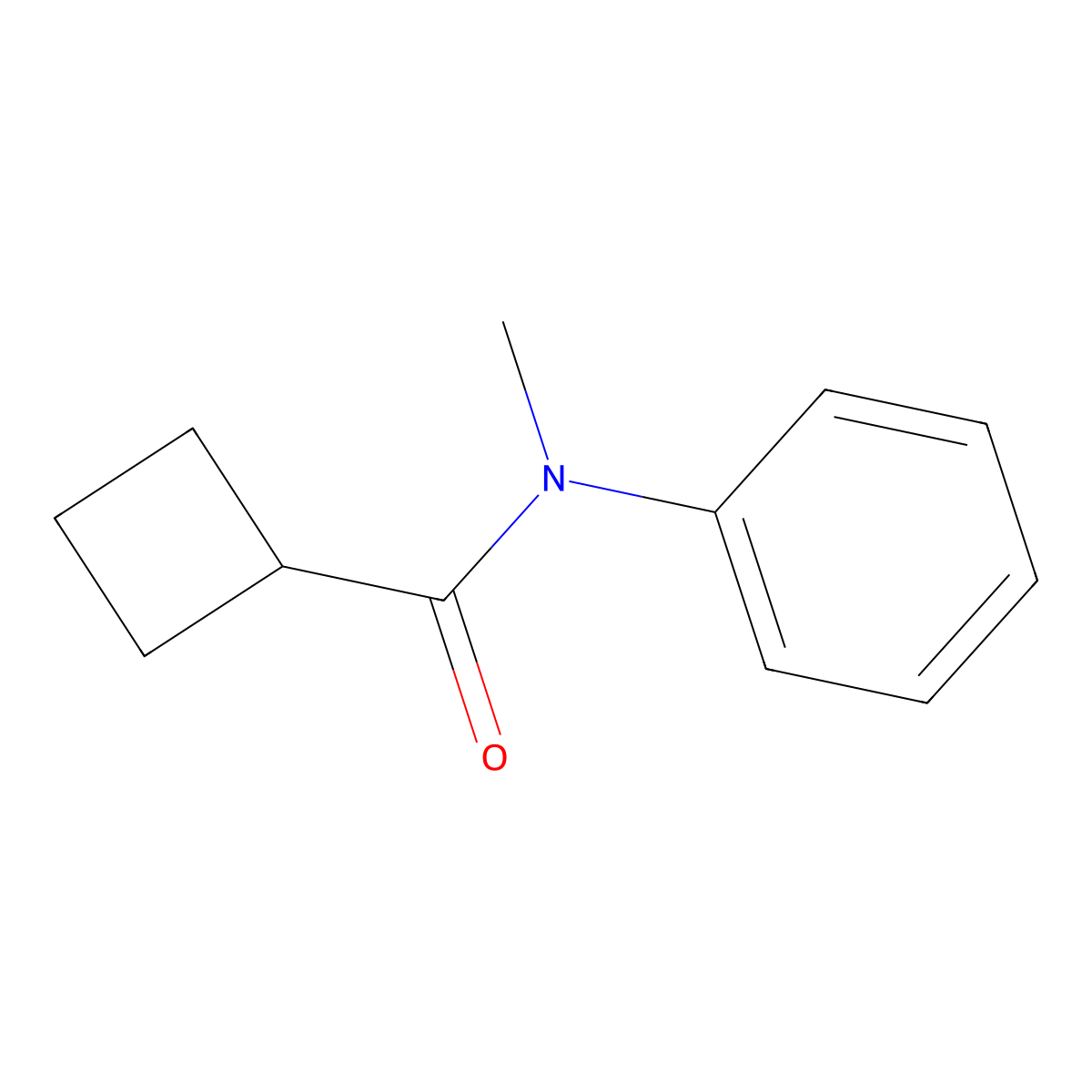 N-Methyl-N-phenylcyclobutanecarboxamide molecular structure, CAS 71473-94-4