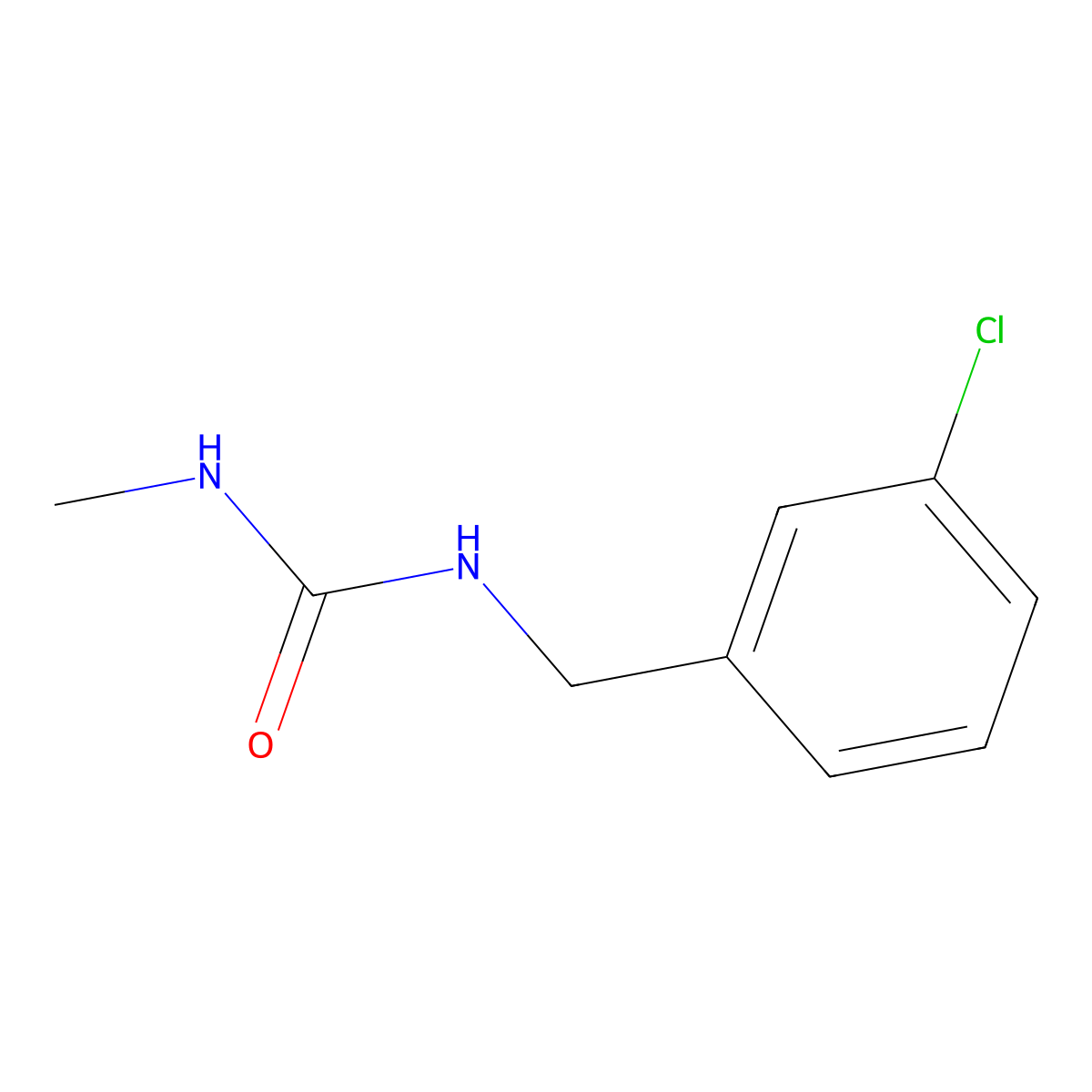 1-[(3-Chlorophenyl)methyl]-3-methylurea molecular structure, CAS 71475-33-7