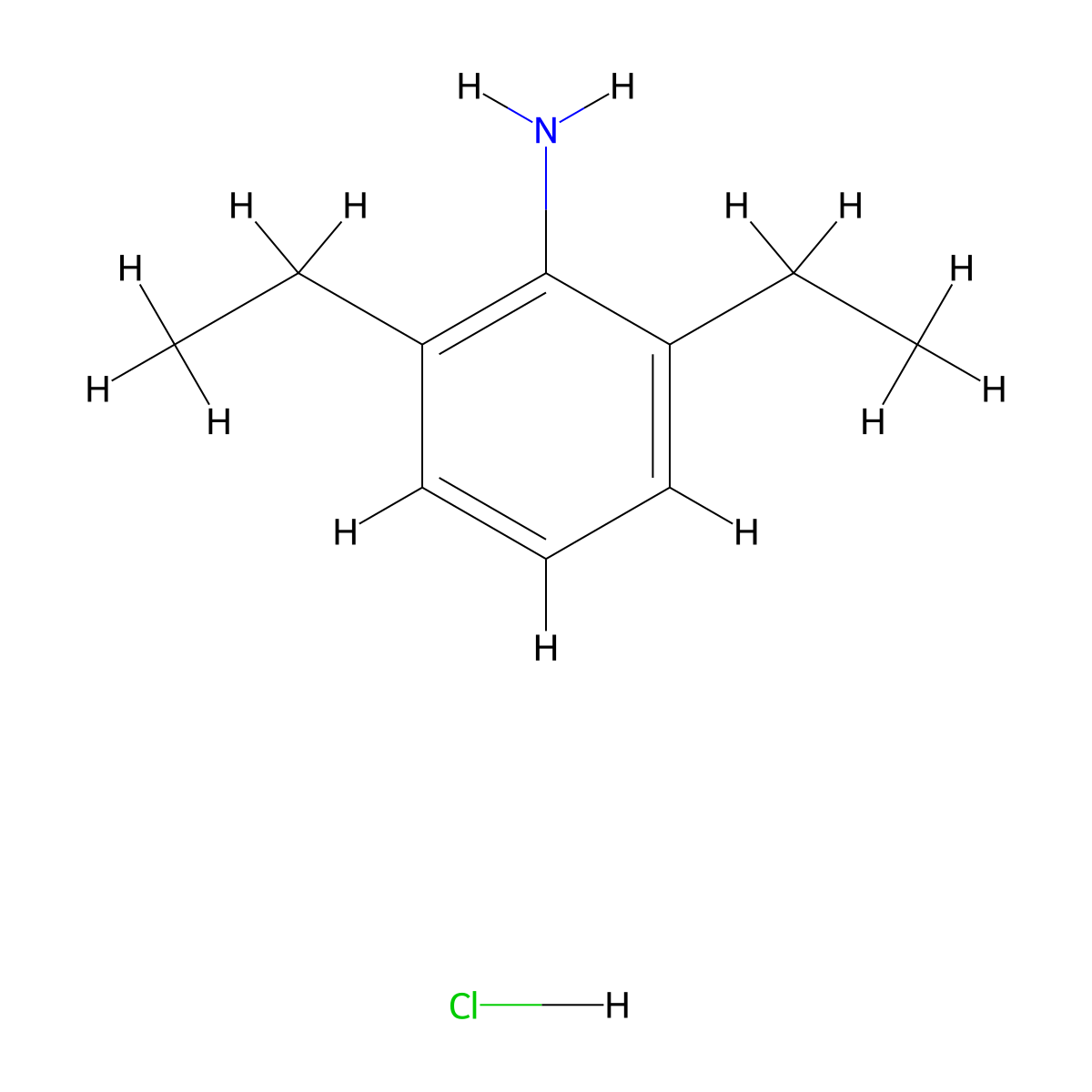 2,6-Diethylaniline hydrochloride molecular structure, CAS 71477-82-2