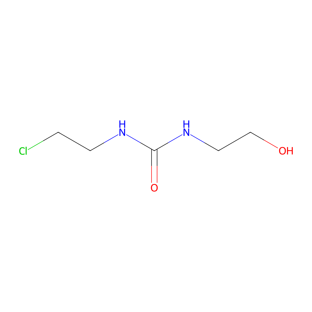 Urea, N-(2-chloroethyl)-N'-(2-hydroxyethyl)- molecular structure, CAS 71479-93-1