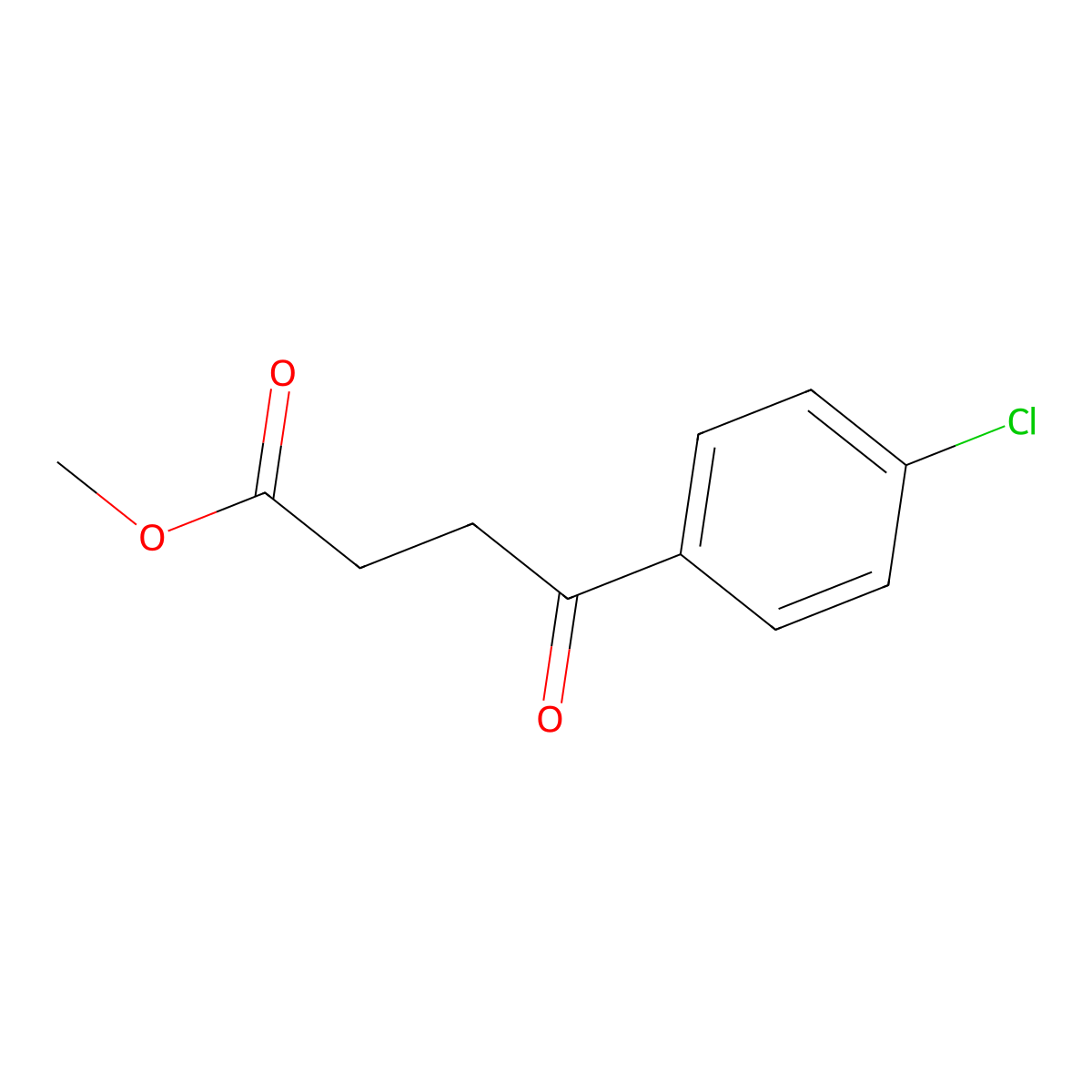 Methyl 4-(4-chlorophenyl)-4-oxobutanoate molecular structure, CAS 7148-01-8