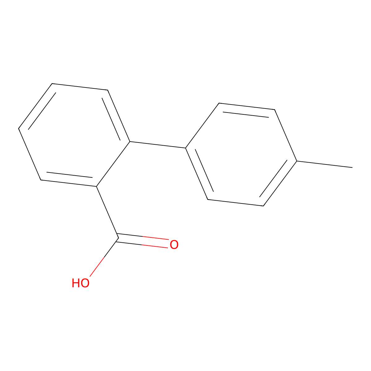 2-(4-Methylphenyl)benzoic acid molecular structure, CAS 7148-03-0
