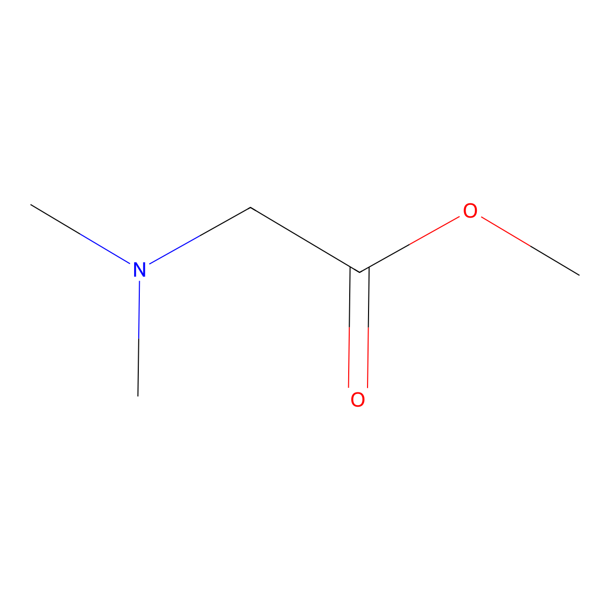 Glycine, N,N-dimethyl-, methyl ester molecular structure, CAS 7148-06-3