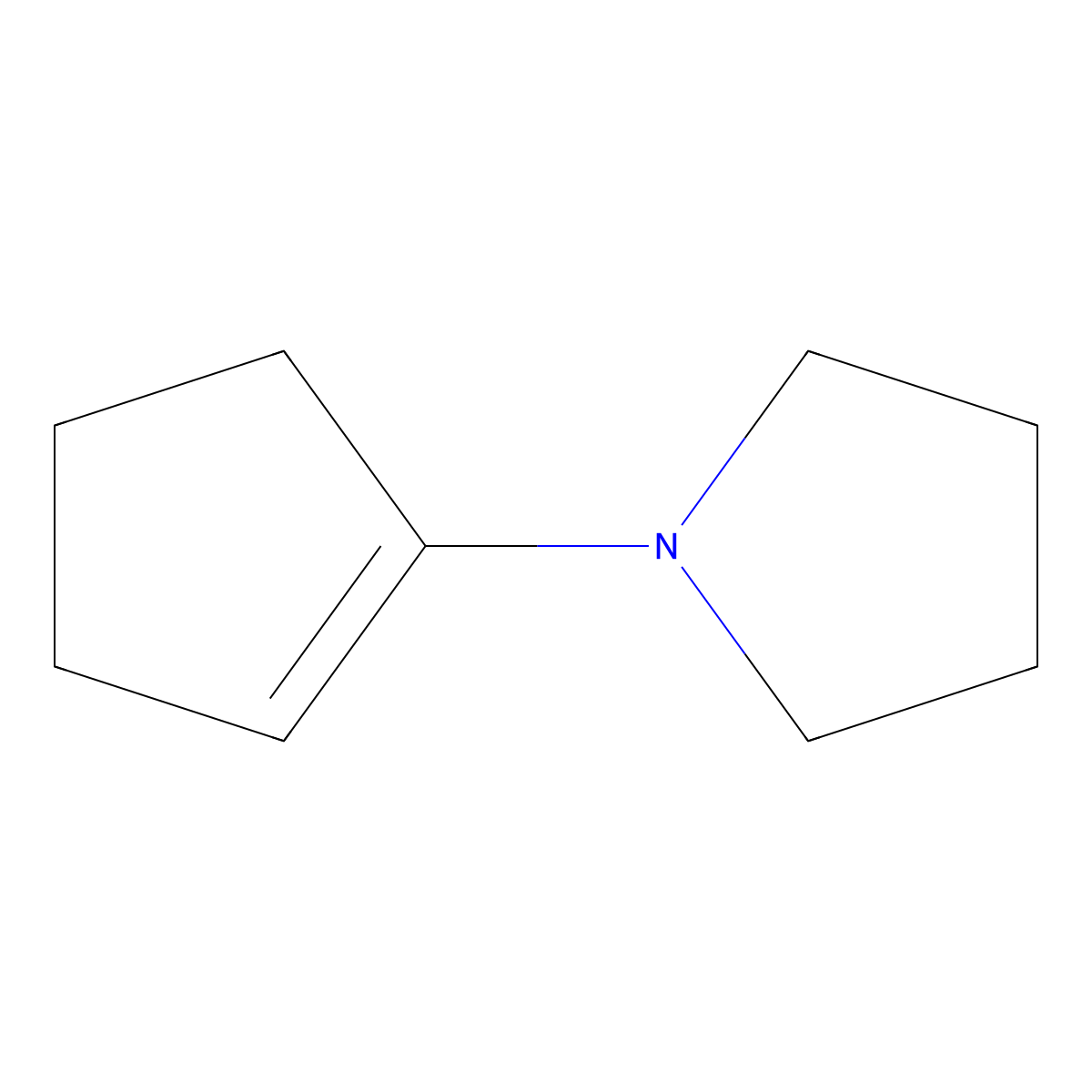 Pyrrolidine, 1-(1-cyclopenten-1-yl)- molecular structure, CAS 7148-07-4