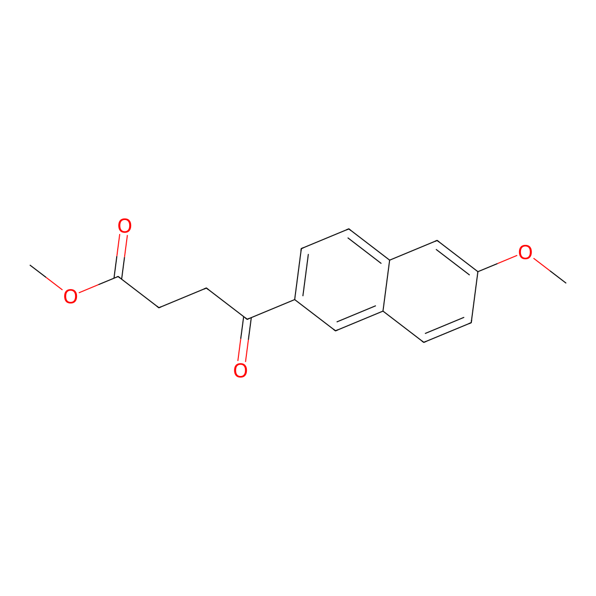 Methyl 4-(6-methoxynaphthalen-2-yl)-4-oxobutanoate molecular structure, CAS 7148-10-9