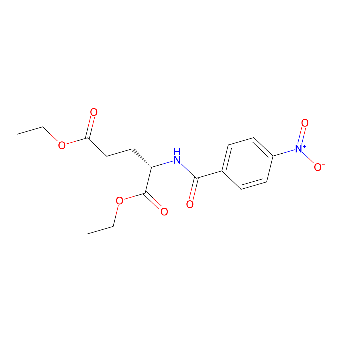 1,5-Diethyl N-(4-nitrobenzoyl)-L-glutamate molecular structure, CAS 7148-24-5