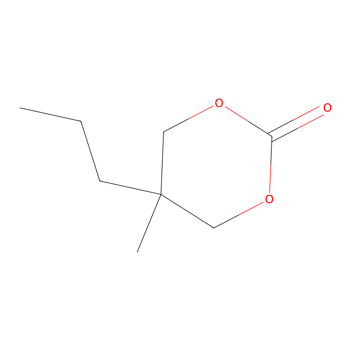 5-Methyl-5-propyl-1,3-dioxan-2-one molecular structure, CAS 7148-50-7