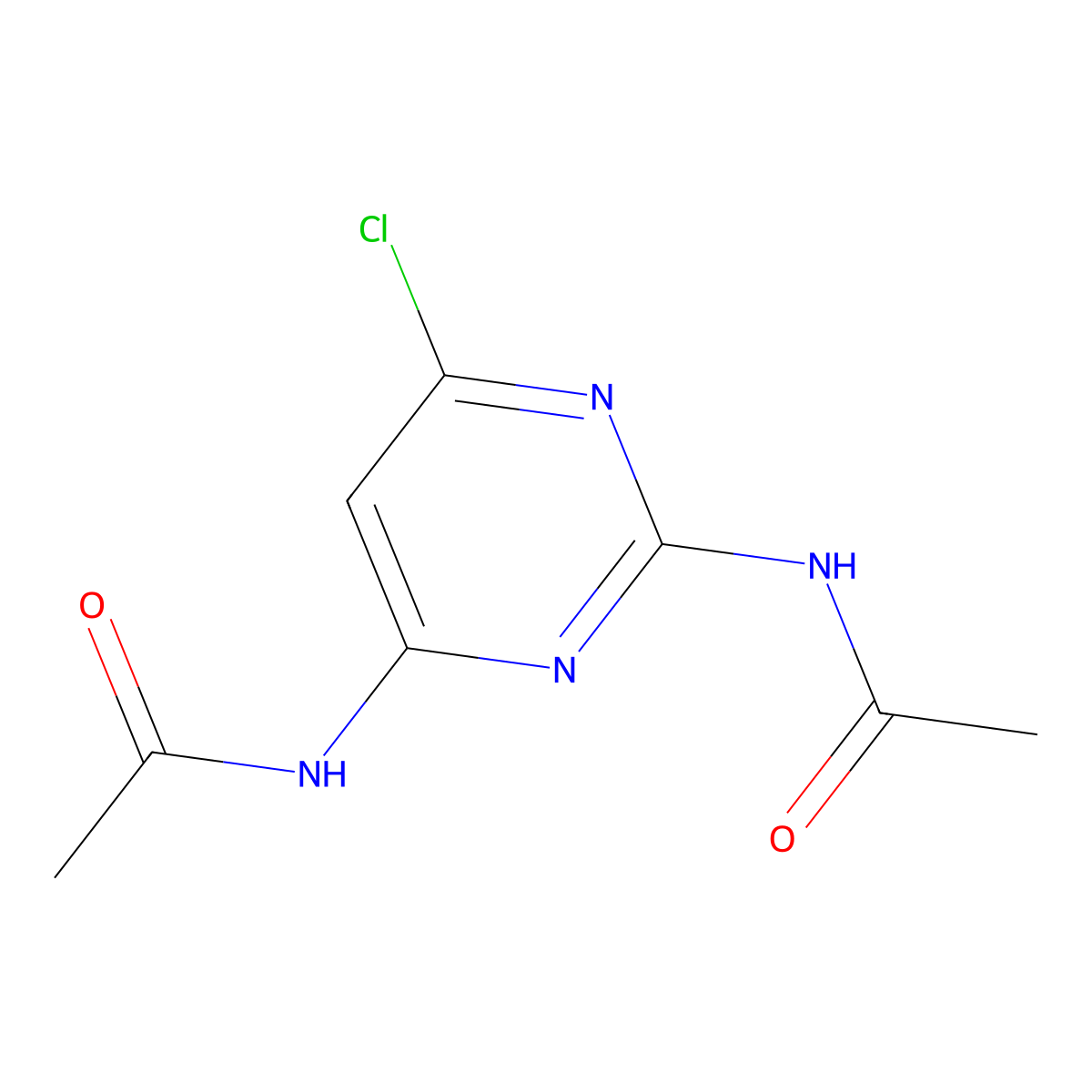 N-(2-acetamido-6-chloropyrimidin-4-yl)acetamide molecular structure, CAS 7148-63-2