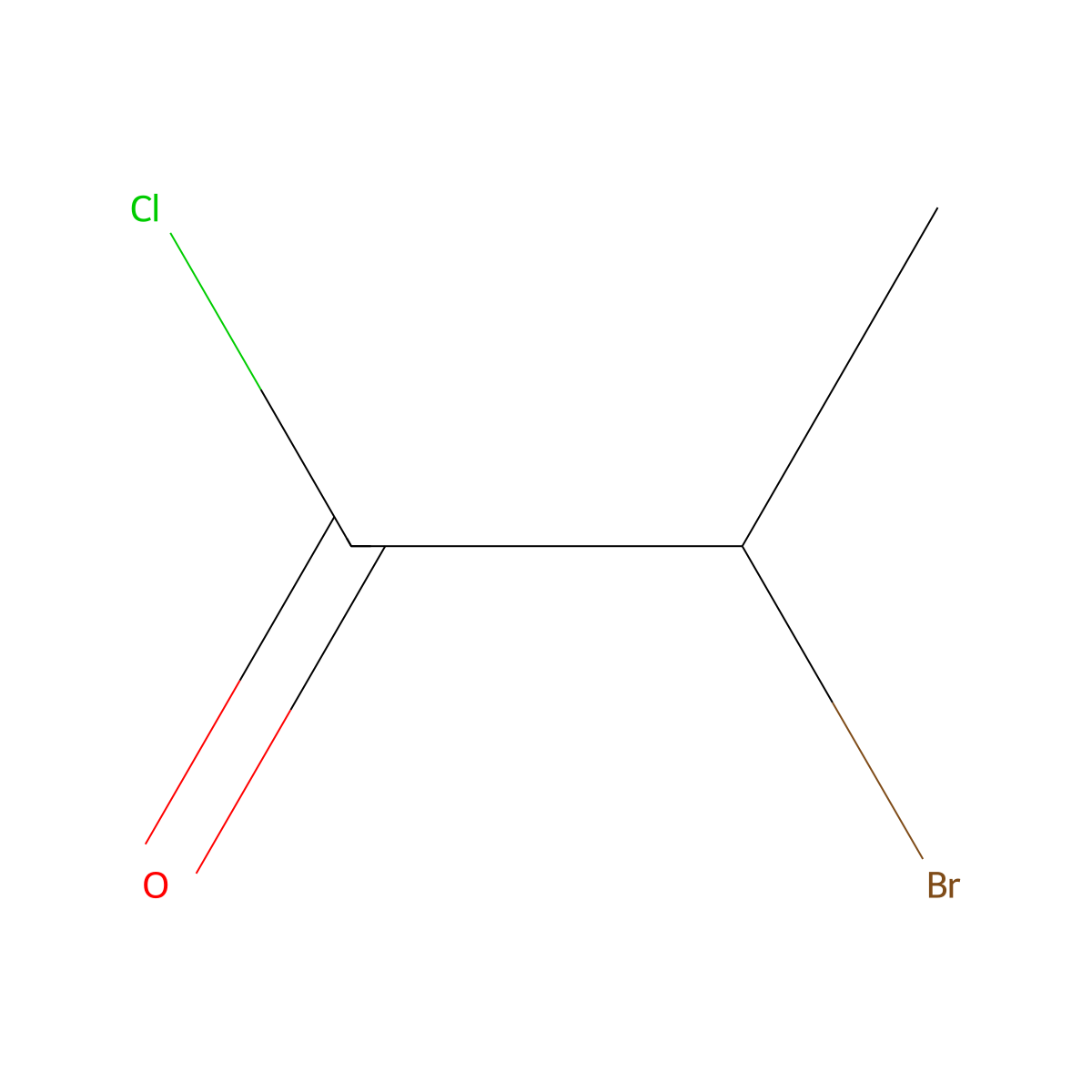 2-Bromopropanoyl chloride molecular structure, CAS 7148-74-5
