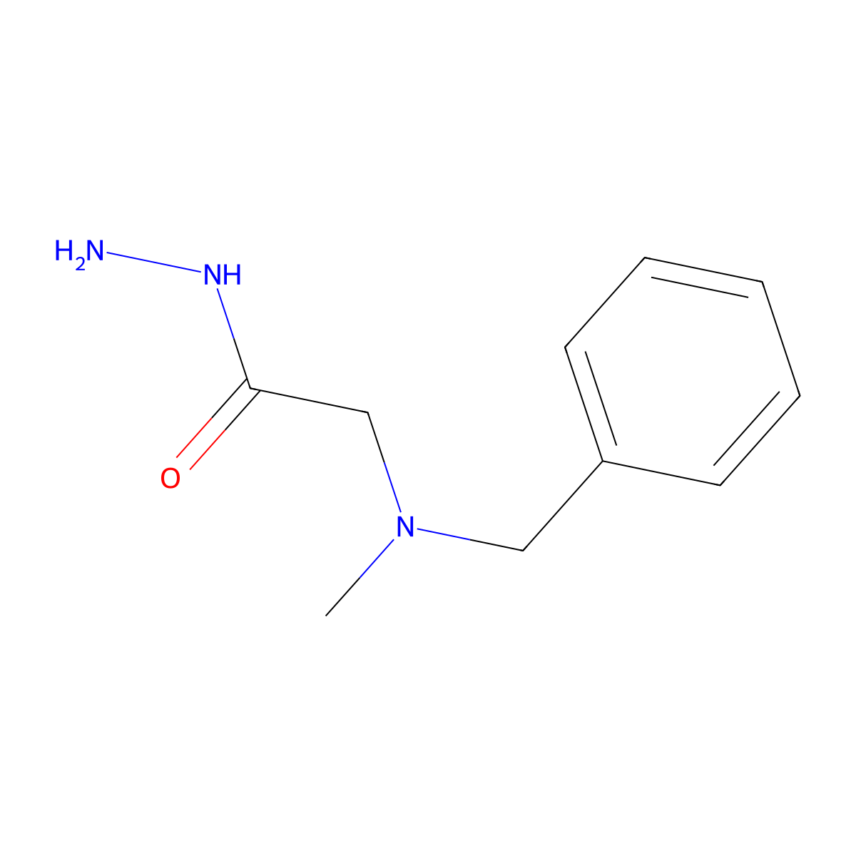2-[Benzyl(methyl)amino]acetohydrazide molecular structure, CAS 71480-86-9