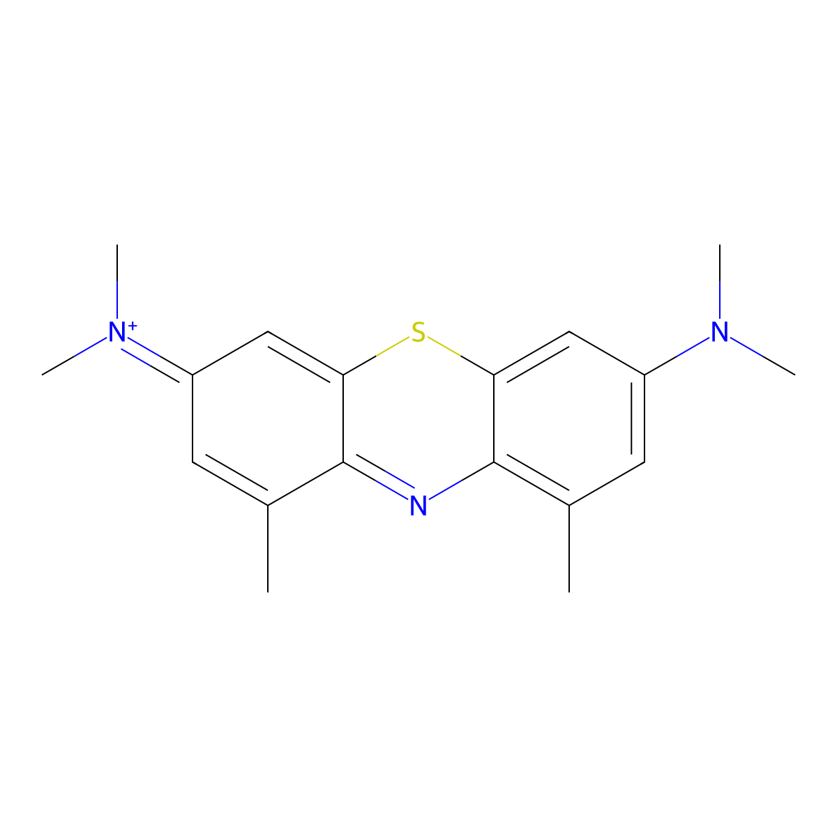 Phenothiazin-5-ium, 3,7-bis(dimethylamino)-1,9-dimethyl- molecular structure, CAS 71481-78-2