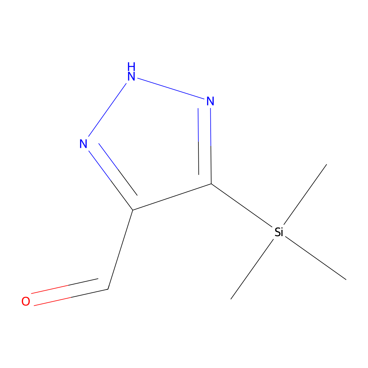 4-(Trimethylsilyl)-1H-1,2,3-triazole-5-carbaldehyde molecular structure, CAS 71482-94-5