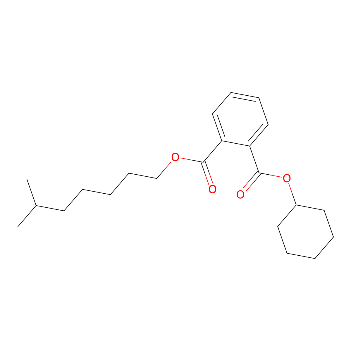 1,2-Benzenedicarboxylic acid, 1-cyclohexyl 2-isooctyl ester molecular structure, CAS 71486-48-1