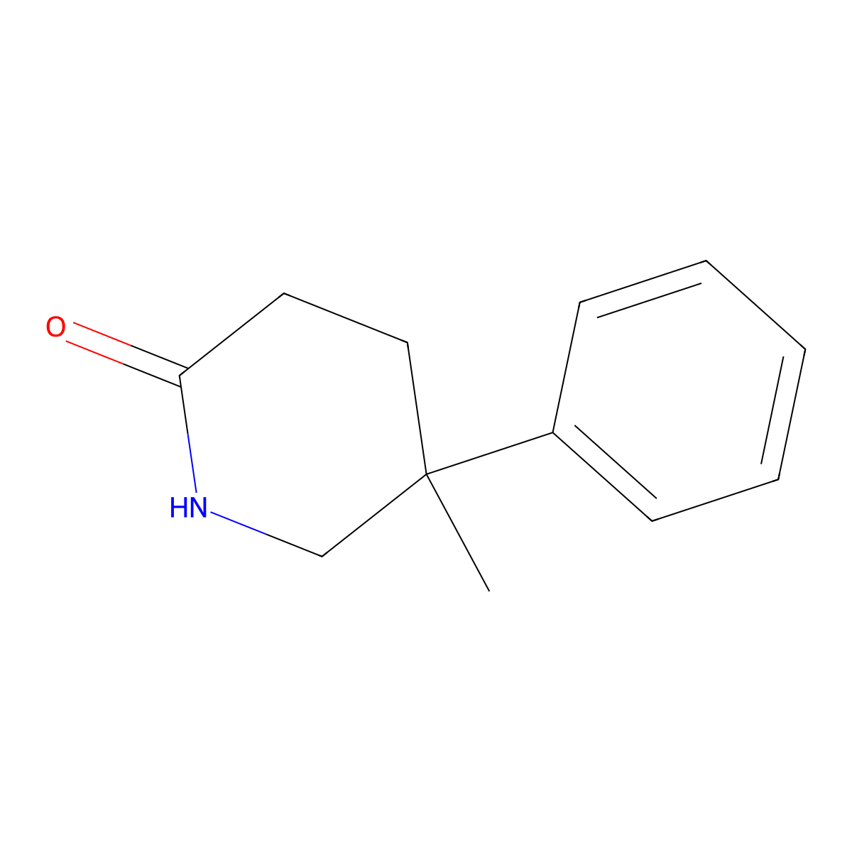 5-Methyl-5-phenylpiperidin-2-one molecular structure, CAS 7149-39-5