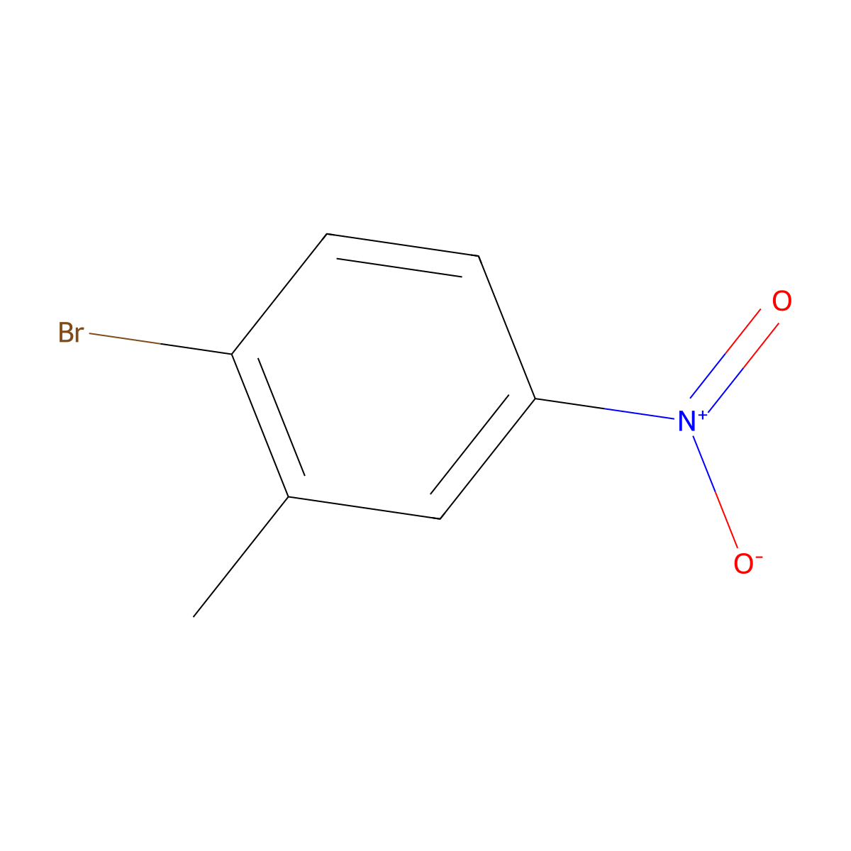1-Bromo-2-methyl-4-nitrobenzene molecular structure, CAS 7149-70-4