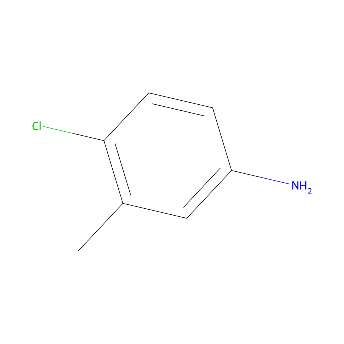 4-Chloro-3-methylaniline molecular structure, CAS 7149-75-9