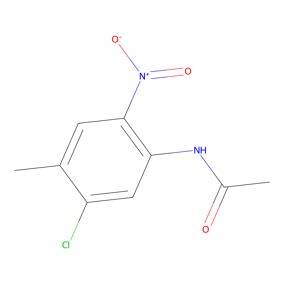n-(5-Chloro-4-methyl-2-nitrophenyl)acetamide molecular structure, CAS 7149-78-2