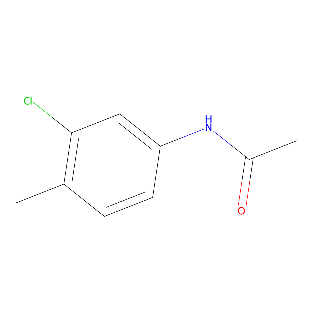 3-Chloro-4-acetotoluidide molecular structure, CAS 7149-79-3