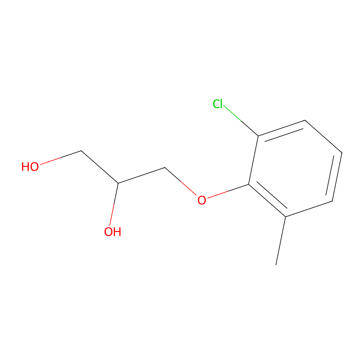 3-(2-Chloro-6-methylphenoxy)-1,2-propanediol molecular structure, CAS 7149-83-9