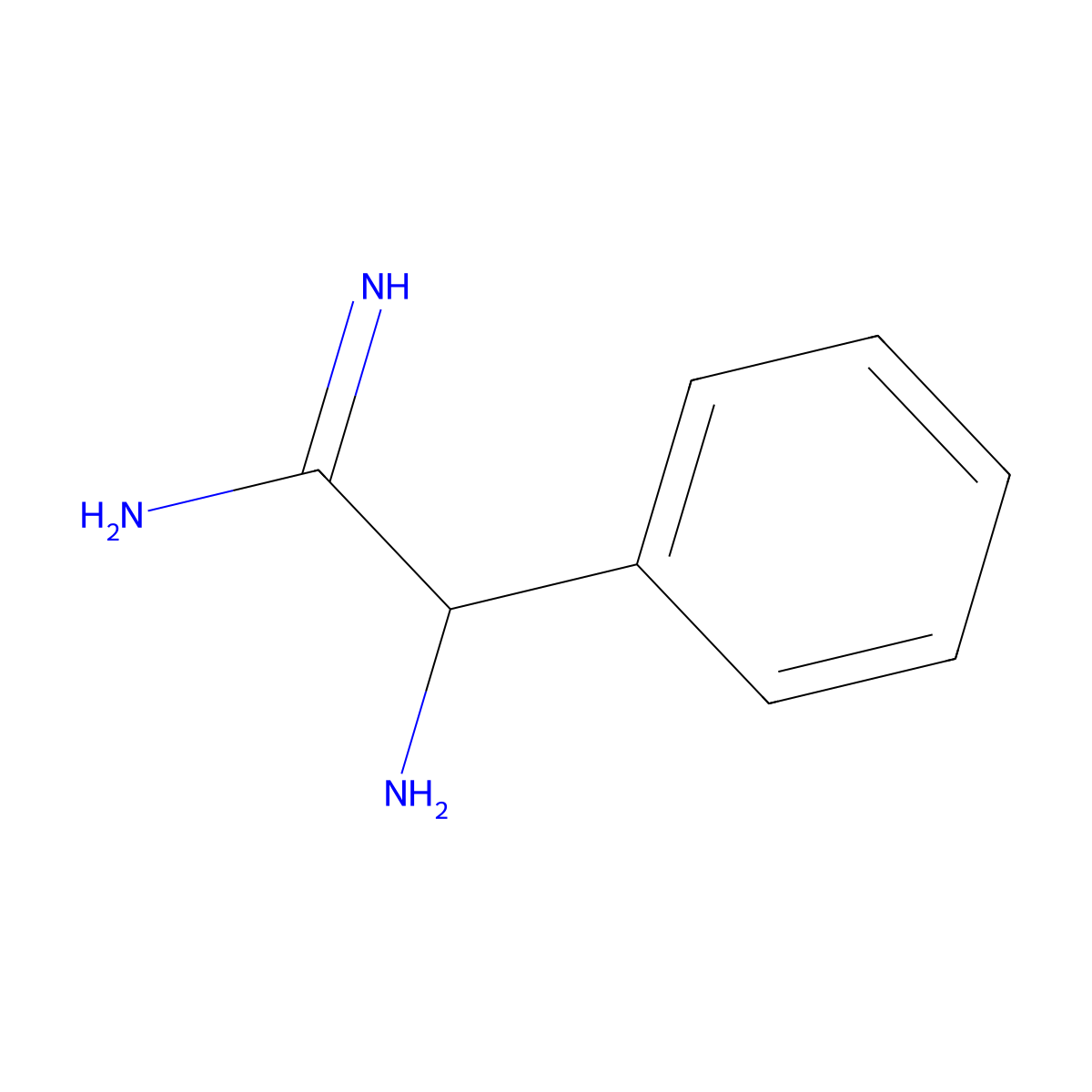 2-Amino-2-phenylethanimidamide molecular structure, CAS 714905-25-6
