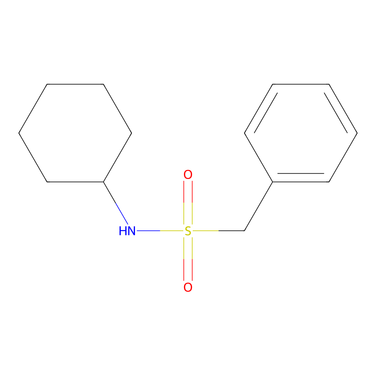 N-cyclohexyl-1-phenylmethanesulfonamide molecular structure, CAS 71491-96-8
