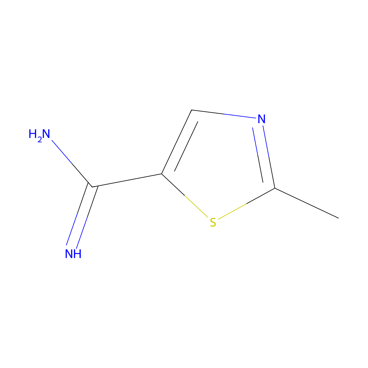 2-Methylthiazole-5-carboxamidine molecular structure, CAS 714911-12-3